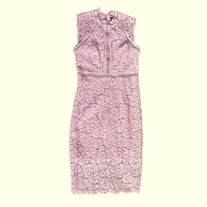 Bardot Lace High Neck Dress Size 6
